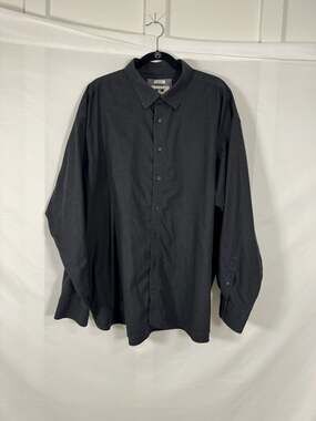 Joseph Abboud Non-Iron Classic Fit Black Button Down Dress Shirt Size 3X